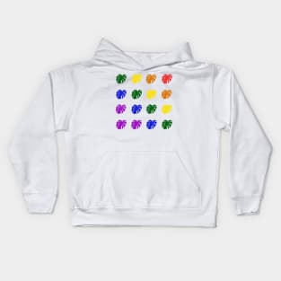 Monstera Deliciosa Leaves - Gay Pride Kids Hoodie